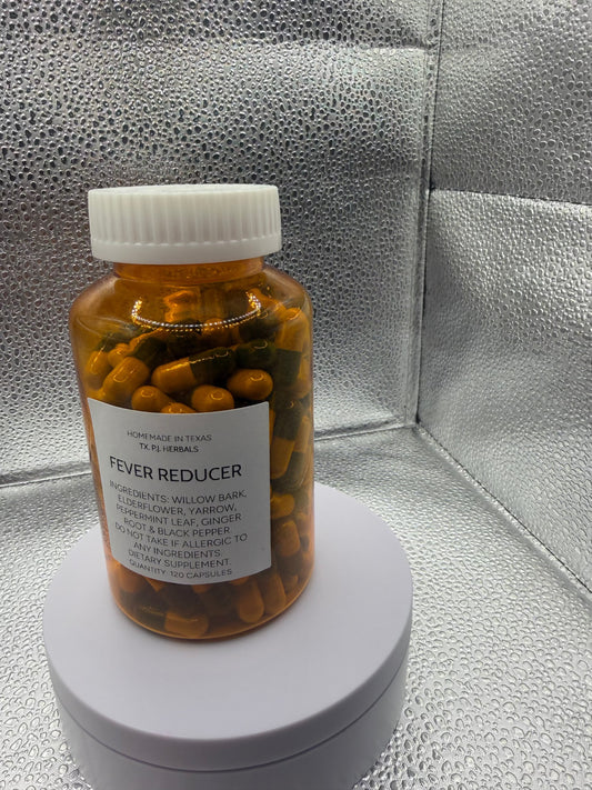 All-Natural Fever Reducer capsules with herbal ingredients for natural fever relief